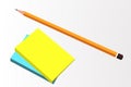 Pencil and blank note pad Royalty Free Stock Photo