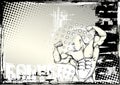 Pencil bodybuilding grunge background 2