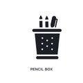 pencil box isolated icon. simple element illustration from e-learning and education concept icons. pencil box editable logo sign