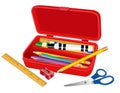 Pencil Box with School Supplies