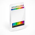 Pencil boxes Color vector illustration