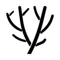 Pencil cactus glyph icon