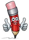 Pencil Cartoon Character Royalty Free Stock Photo