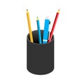 Pencil case icon symbol vector