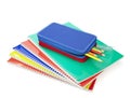 Pencil case rulers school education Royalty Free Stock Photo