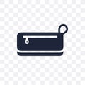 Pencil case transparent icon. Pencil case symbol design from Education collection. Simple element vector illustration. Can be use