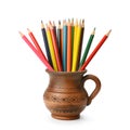 Pencil in ceramic cup Royalty Free Stock Photo