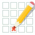 Pencil Check Option Illustration