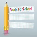 Pencil Checked Paper Stickers Back To School Mirror