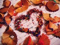 Pencil chips making beautiful heart Royalty Free Stock Photo