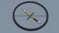Pencil Within Circle Royalty Free Stock Photo