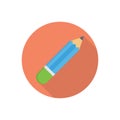 Pencil vector flat colour icon Royalty Free Stock Photo