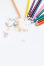 pencil color art concept background empty for text or copy vertical frame Royalty Free Stock Photo