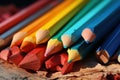 Pencil colorful hand. Generate Ai Royalty Free Stock Photo