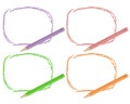 Pencil Colors Frames Royalty Free Stock Photo