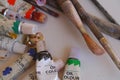 Pencil colour painting drawing Artist Tools art Royalty Free Stock Photo