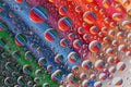 Pencil Crayons through Water Droplets (2) Royalty Free Stock Photo