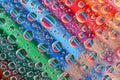 Pencil Crayons through Water Droplets (3) Royalty Free Stock Photo