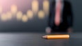 Pencil on desk, businessman background Royalty Free Stock Photo