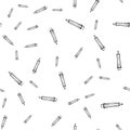 Pencil doodle Seamless vector pattern. Cartoon, Black and white background Royalty Free Stock Photo
