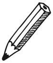 Pencil doodle sketch. Hand drawn writing tool