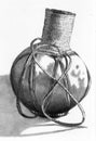 Pencil Drawing of a Calabash Royalty Free Stock Photo
