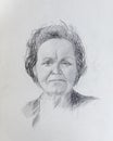 Pencil drawing illustration, portrait, sketch