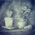 Pencil drawing shadows