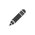 Pencil drawing solid vector icon Royalty Free Stock Photo