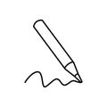 Pencil draws smooth line