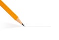 Pencil draws a straight line