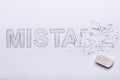 Pencil Eraser Erasing Mistake Word