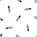 Pencil with eraser pattern seamless black Royalty Free Stock Photo