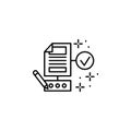 Pencil file analysis icon. Element of management icon Royalty Free Stock Photo