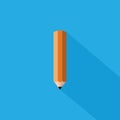 Pencil. Flat Design vector icon. Royalty Free Stock Photo