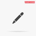 Pencil flat vector icon Royalty Free Stock Photo