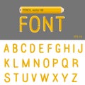 Pencil Font vector. Creative type design. Educatio