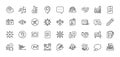 Pencil, Framework and Accounting line icons pack. For web app. Line icons. Vector