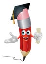 Pencil graduate education concept