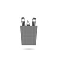 Pencil holder icon with shadow Royalty Free Stock Photo