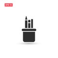 Pencil holder icon vector design isolated 2