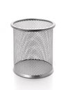 Pencil holder isolated on white Royalty Free Stock Photo