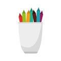 Pencil holders isolated icon Royalty Free Stock Photo