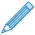 Pencil icon in blue style for any projects Royalty Free Stock Photo