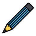 Pencil icon in Filled Line style for any projects Royalty Free Stock Photo