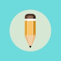 Pencil icon flat design icon