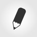 Pencil icon, flat design Royalty Free Stock Photo