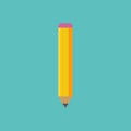 Pencil Icon. Flat desing Vector Illustration