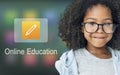 Pencil Icon Online Education Learning Graphic Concept Royalty Free Stock Photo