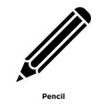 Pencil icon vector isolated on white background, logo concept of Royalty Free Stock Photo